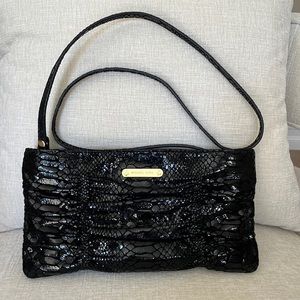 Michael Kors Snakeskin Patent Leather Cross Body Shoulder Handbag